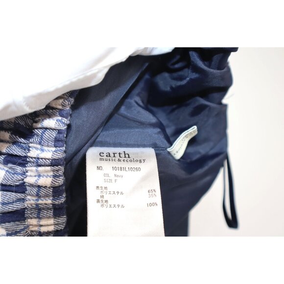 Y2K Vintage Earth Music & Ecology Gingham Wrap Skirt Ruffle Hem Sz M Cottagecore - Picture 2 of 13